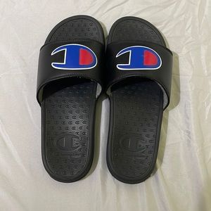 Champion slides black size women 8